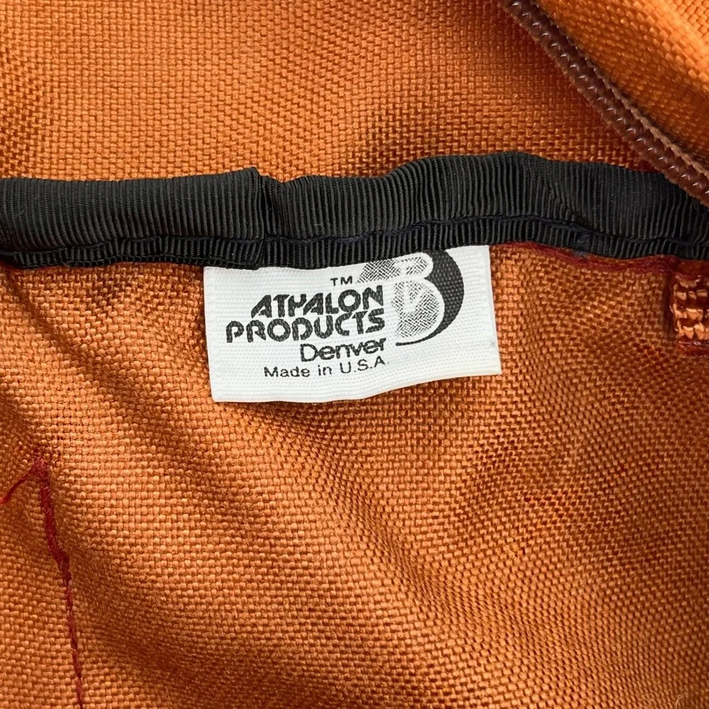 Vtg Whole Earth Provision Co Orange Canvas Field Bag Messenger Shoulder USA Made